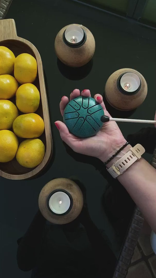 Sound Therapy in Your Palm – Handcrafted Calm Drum (6 Notes) - Fall Sale - Limited Time!